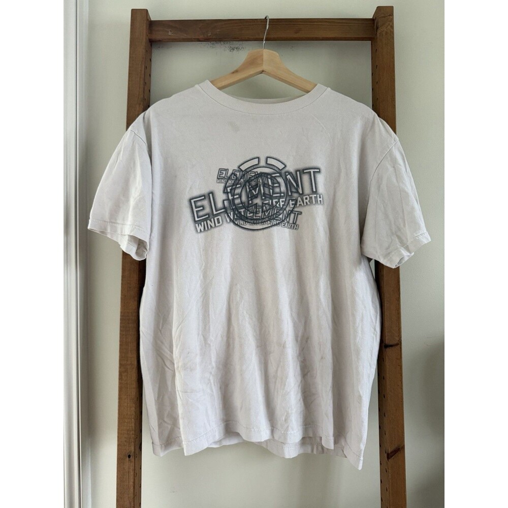 VTG Y2K Element Skateboards T Shirt Men’s M White Graphic Logo Skate Streetwear